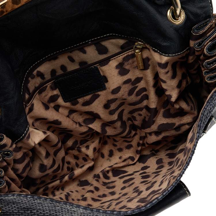 Pre Owned Dolce & Gabbana Black Leather XX Anniversary Bag