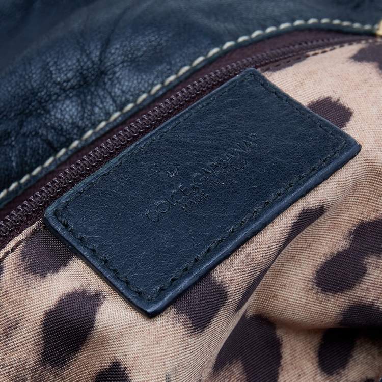 Pre Owned Dolce & Gabbana Black Leather XX Anniversary Bag