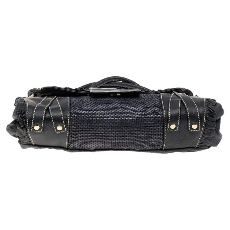 Pre Owned Dolce & Gabbana Black Leather XX Anniversary Bag