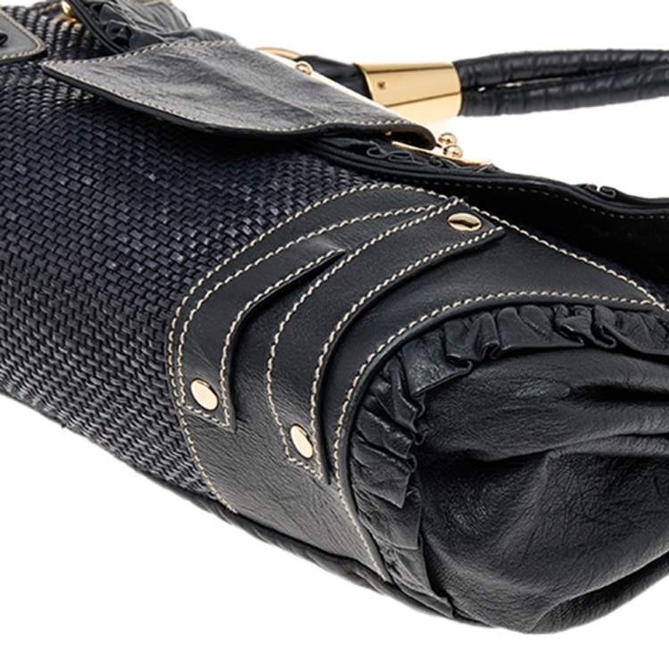 Pre Owned Dolce & Gabbana Black Leather XX Anniversary Bag