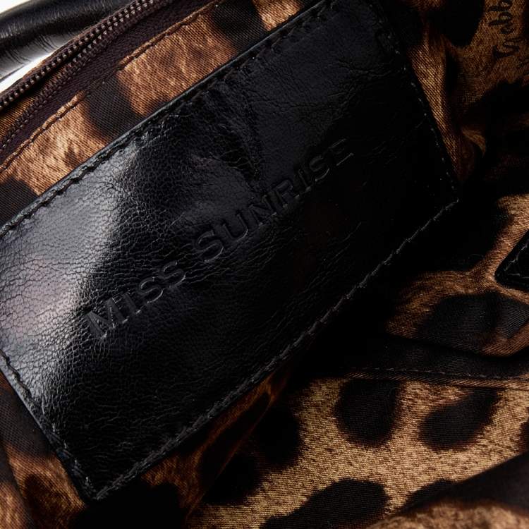 Pre Owned Dolce & Gabbana Multicolor Leather Miss Sunrise Top Handle Bag