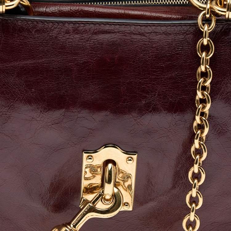 Pre Owned Dolce & Gabbana Multicolor Leather Miss Sunrise Top Handle Bag