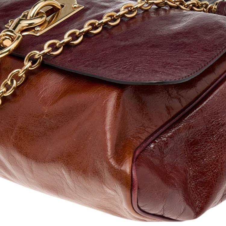 Pre Owned Dolce & Gabbana Multicolor Leather Miss Sunrise Top Handle Bag