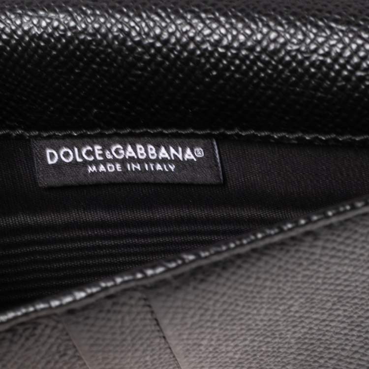 Pre Owned Dolce & Gabbana Black Leather Miss Sicily Von Wallet on Chain
