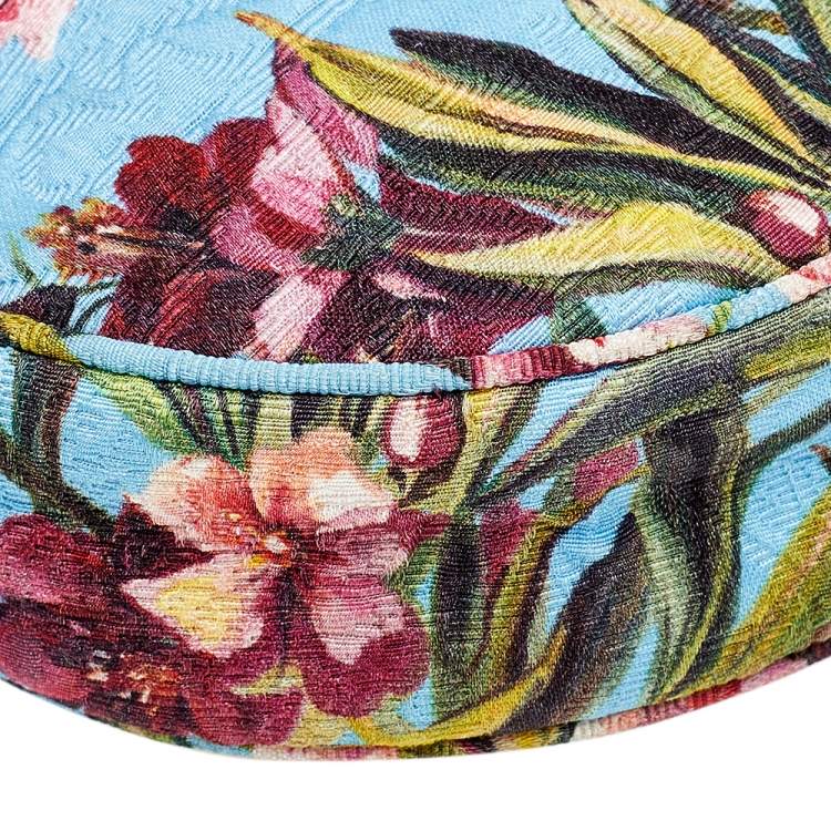 Pre Owned Dolce & Gabbana Multicolor Floral Print Fabric Miss Glam Round Shoulder Bag