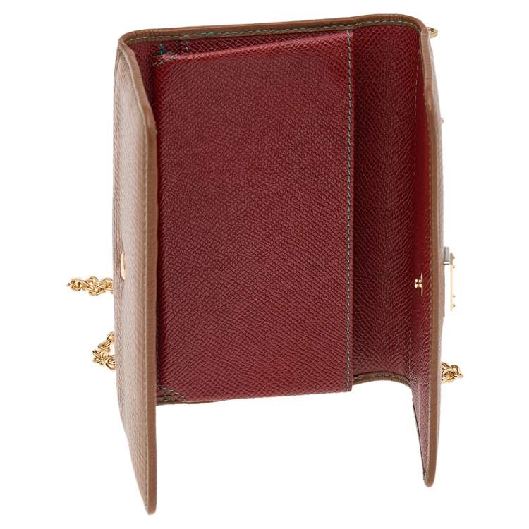 Pre Owned Dolce & Gabbana Multicolor Leather Miss Sicily Von Wallet on Chain
