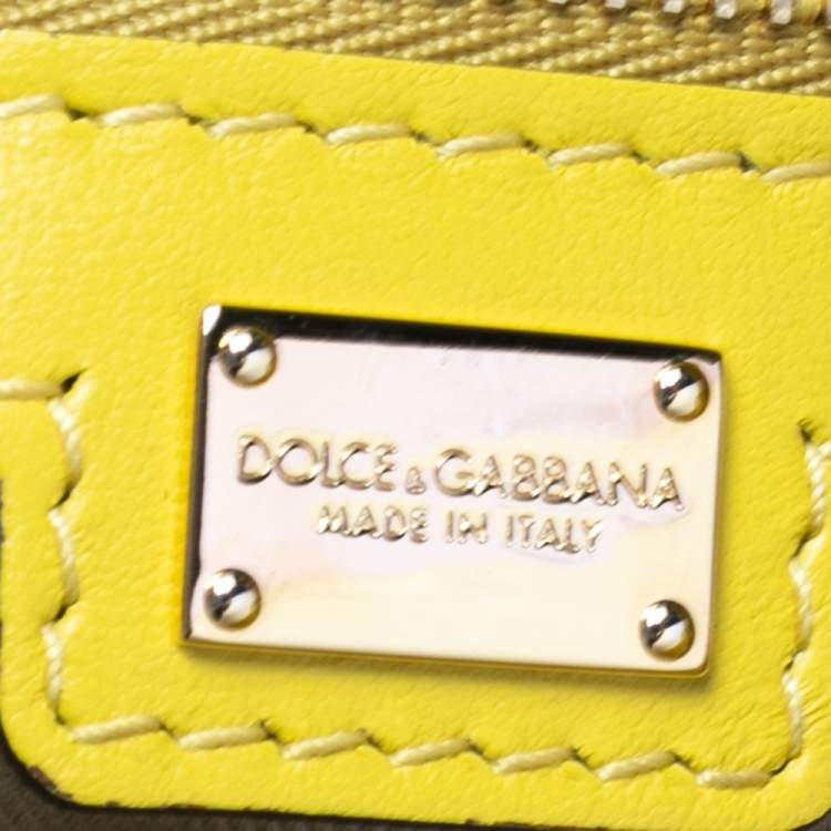 Pre Owned Dolce & Gabbana Multicolor Fabric and Python Trim Padlock Shoulder Bag