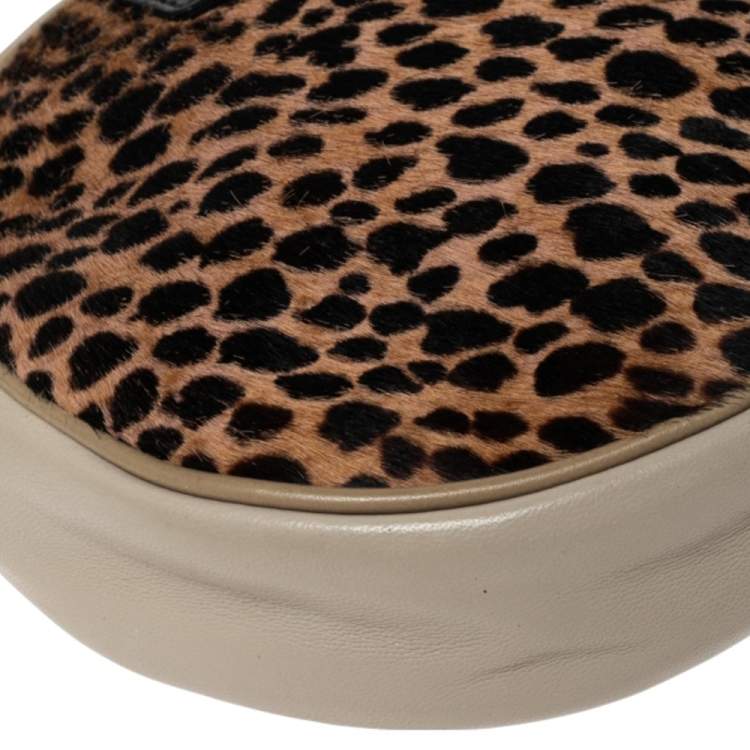 Pre Owned Dolce & Gabbana Multicolor/Leopard Print Calf Hair And Leather Shoulder Bag