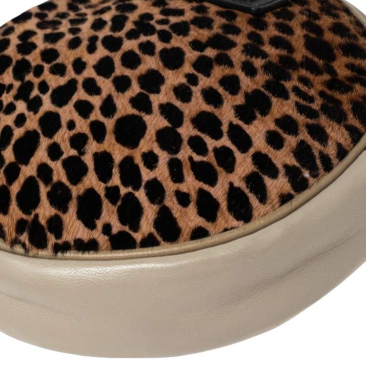 Pre Owned Dolce & Gabbana Multicolor/Leopard Print Calf Hair And Leather Shoulder Bag