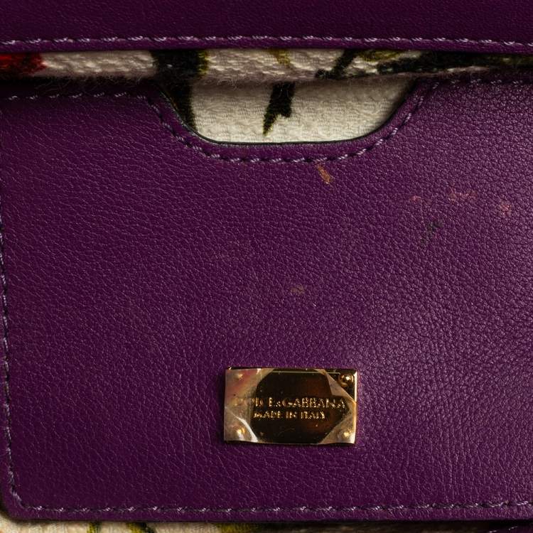 Pre Owned Dolce & Gabbana Multicolor Crocodile and Python Small Miss Sicily Top Handle Bag