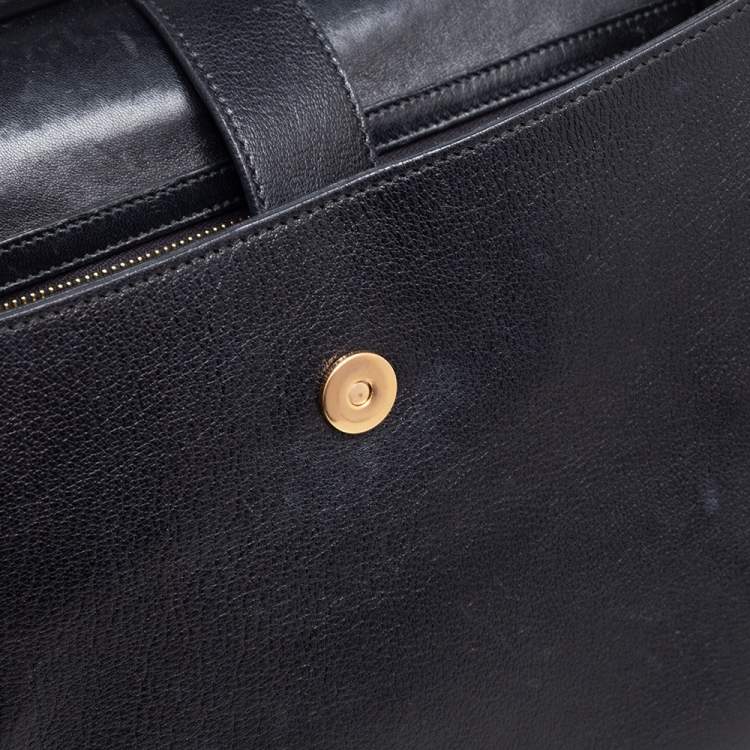 Pre Owned Dolce & Gabbana Black Leather Miss Sicily Top Handle Bag
