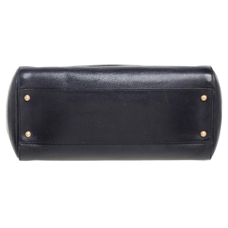 Pre Owned Dolce & Gabbana Black Leather Miss Sicily Top Handle Bag