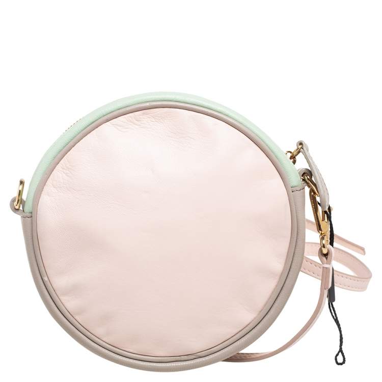 Pre Owned Dolce & Gabbana Multicolor Leather Round Glam Crossbody Bag