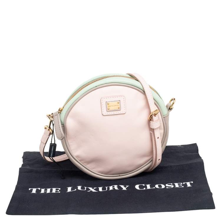 Pre Owned Dolce & Gabbana Multicolor Leather Round Glam Crossbody Bag