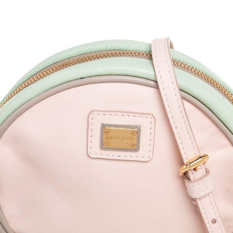 Pre Owned Dolce & Gabbana Multicolor Leather Round Glam Crossbody Bag