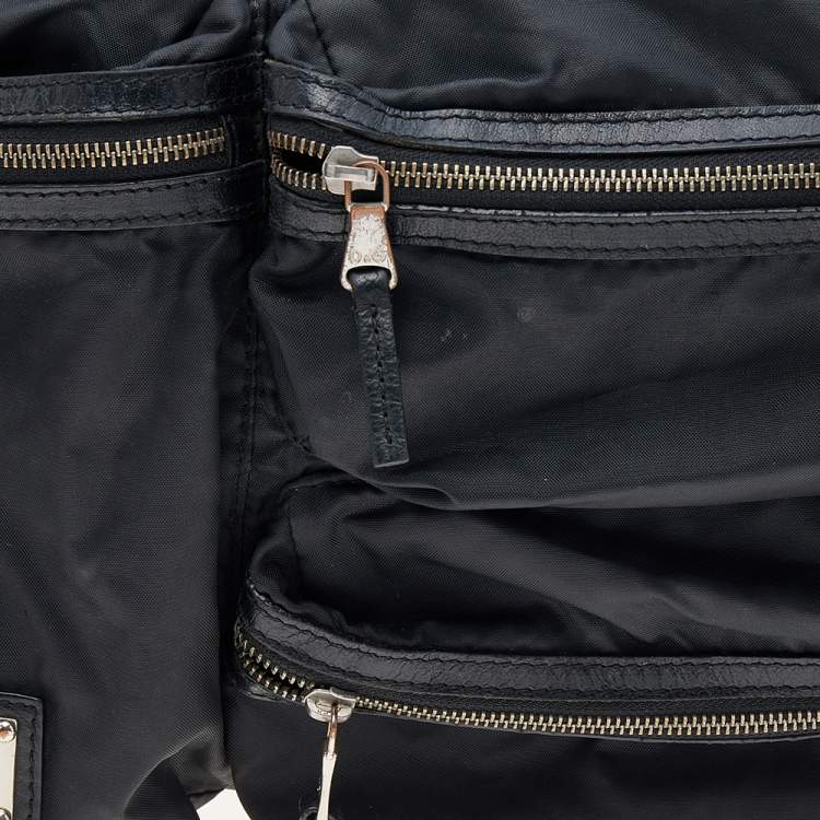 Pre Owned Dolce & Gabbana Black Nylon and Leather Messenger Bag