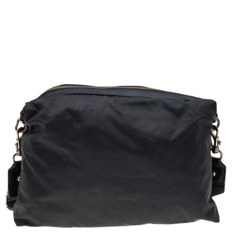 Pre Owned Dolce & Gabbana Black Nylon and Leather Messenger Bag