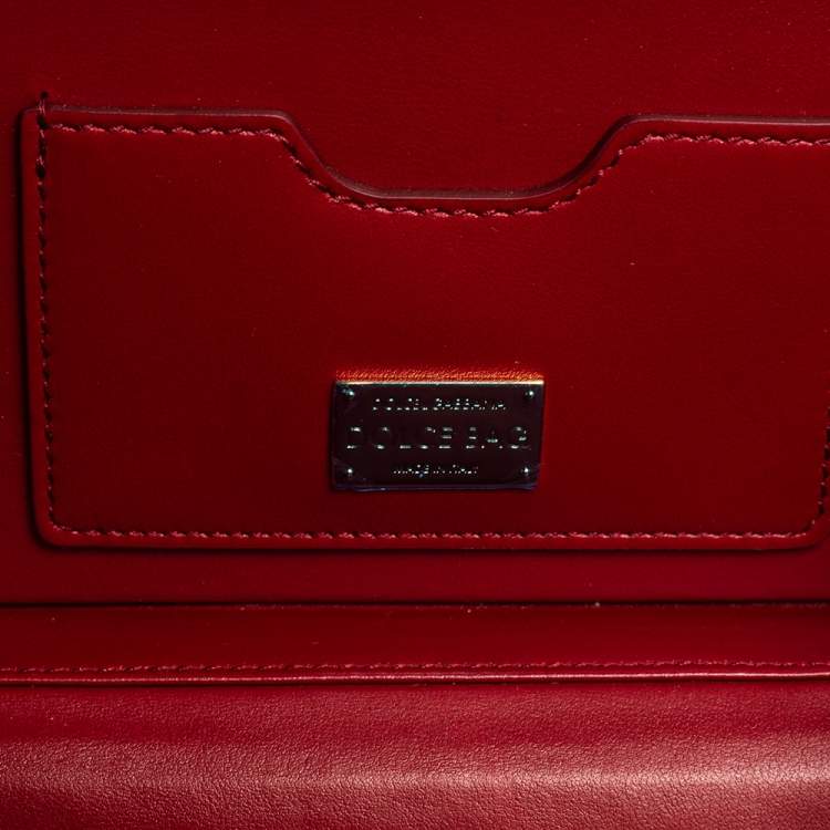 Pre Owned Dolce & Gabbana Multicolor Leather Queen Of Hearts Box Clutch