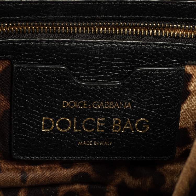 مملوكة مسبقًا Dolce & Gabbana Black Leather Dolce Box Top Handle Bag