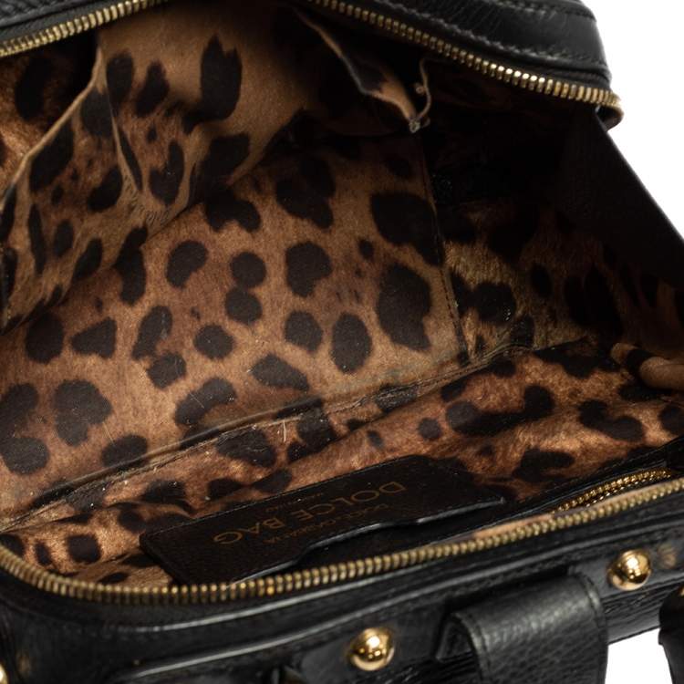 مملوكة مسبقًا Dolce & Gabbana Black Leather Dolce Box Top Handle Bag