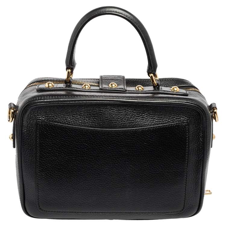 مملوكة مسبقًا Dolce & Gabbana Black Leather Dolce Box Top Handle Bag