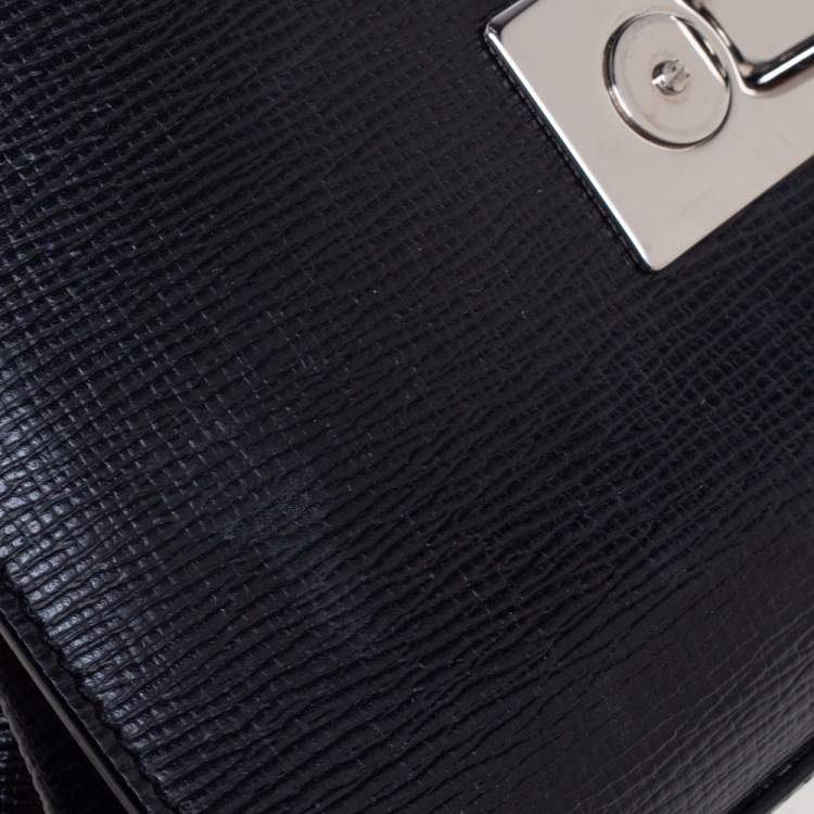 Pre Owned Dolce & Gabbana Black Leather Miss Monica Shoulder Bag