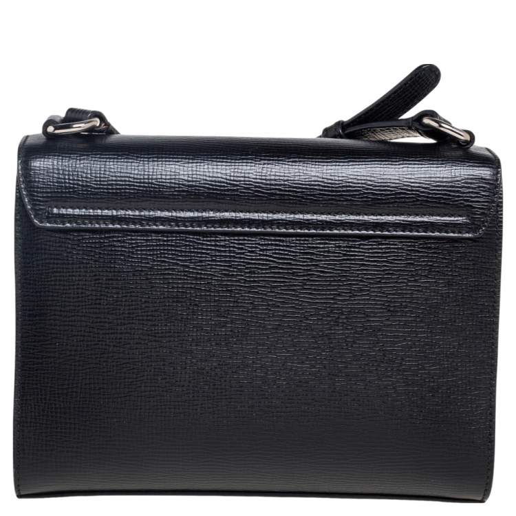 Pre Owned Dolce & Gabbana Black Leather Miss Monica Shoulder Bag