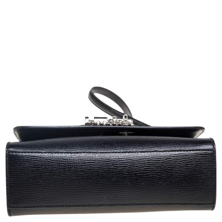 Pre Owned Dolce & Gabbana Black Leather Miss Monica Shoulder Bag