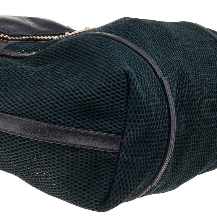 Pre Owned Dolce & Gabbana Black Leather and Mesh Tote