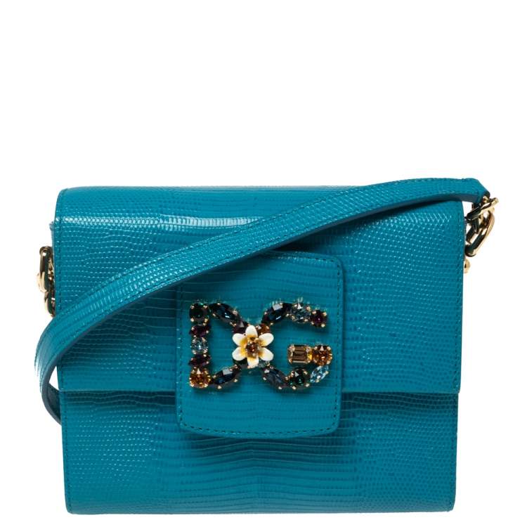 Dolce & Gabbana Blue Lizard Embossed Leather Small DG Millennials Shoulder Bag  Dolce & Gabbana | TLC