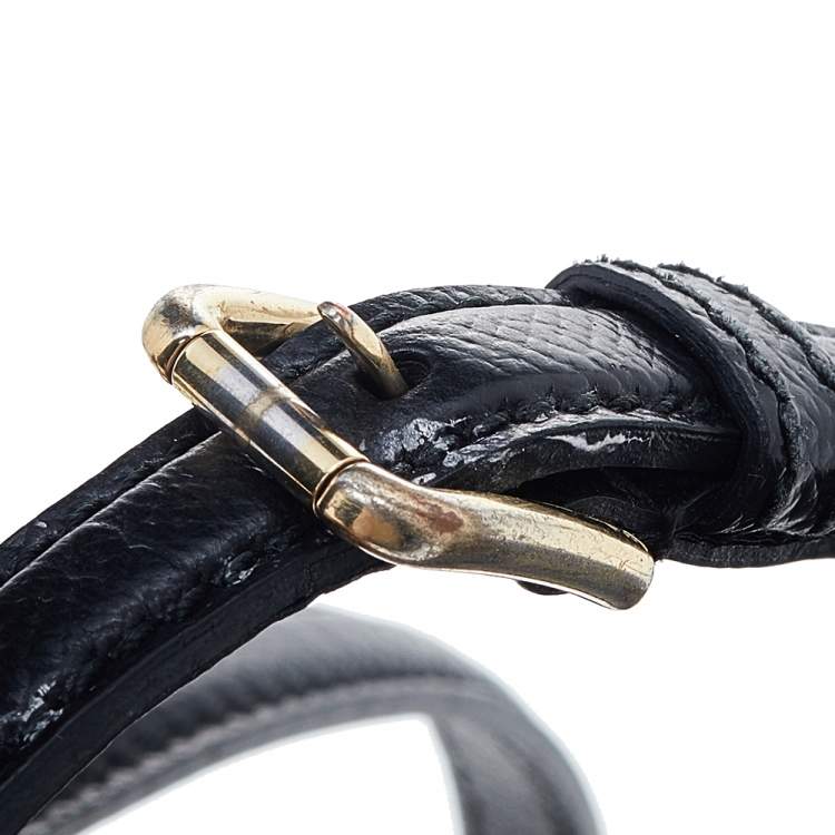 Pre Owned Dolce & Gabbana Black Leather Medium Miss Sicily Top Handle Bag