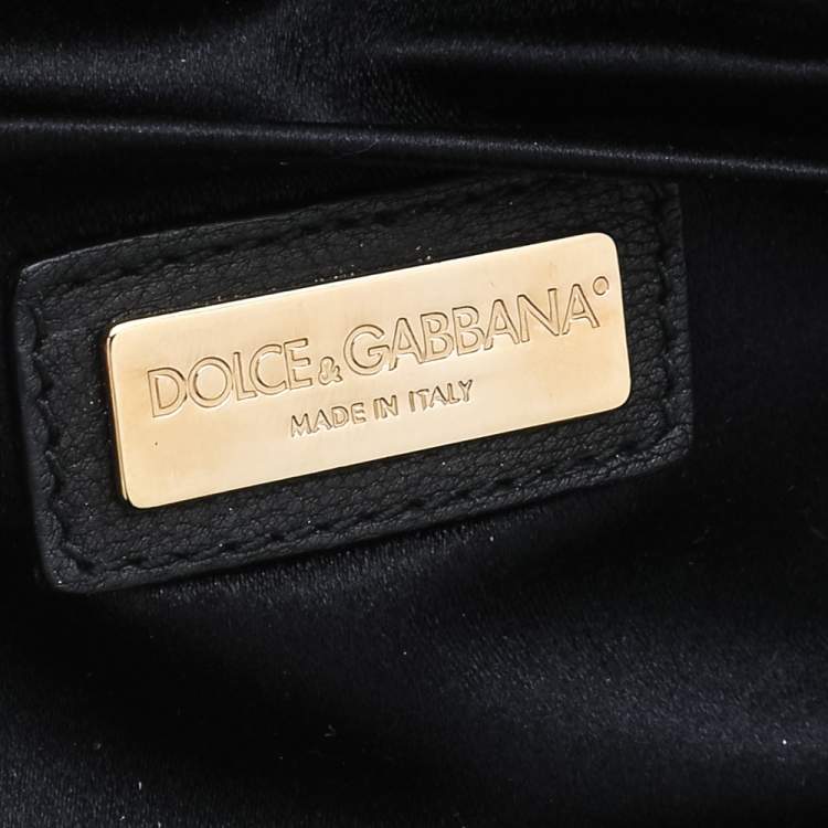 Pre Owned Dolce & Gabbana Black/Gold Sequin Clutch