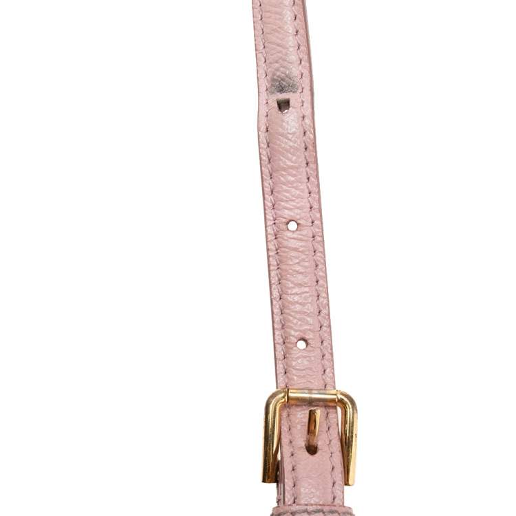 Pre Owned Dolce & Gabbana Pink Leather Medium Miss Sicily Top Handle Bag