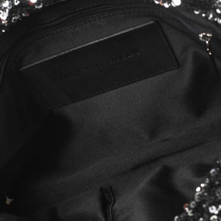 Pre Owned Dolce & Gabbana Metallic Sequin Miss Charles Shoulder Bag
