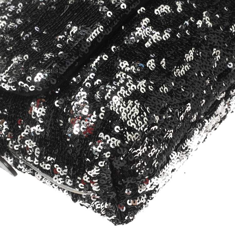 Pre Owned Dolce & Gabbana Metallic Sequin Miss Charles Shoulder Bag
