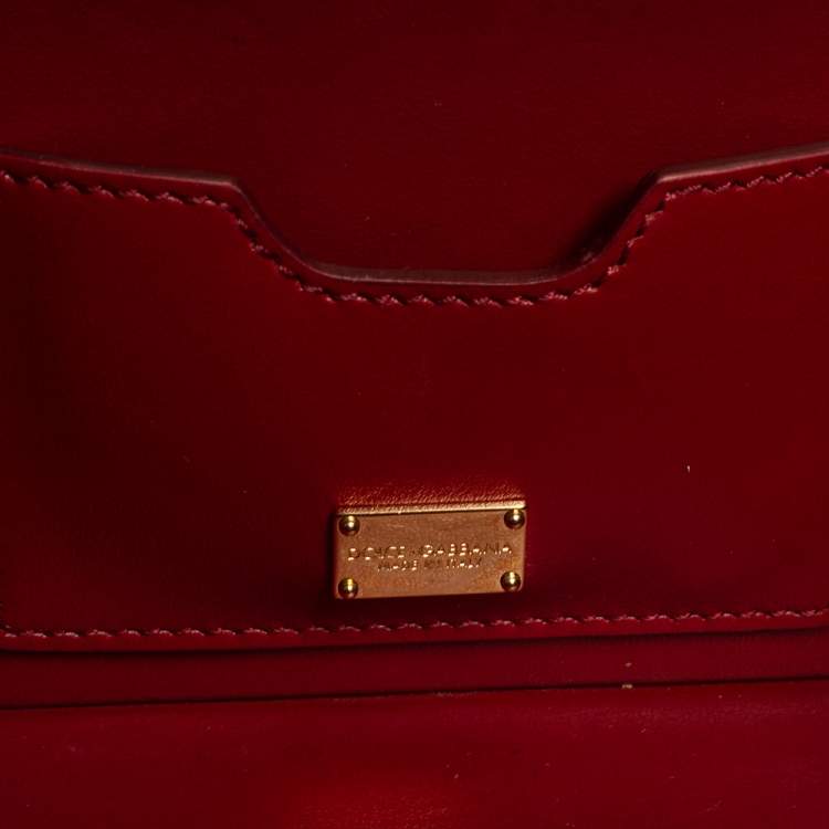 Pre Owned Dolce & Gabbana Grey Lizard Embossed Leather Rosaria Box Top Handle Bag            