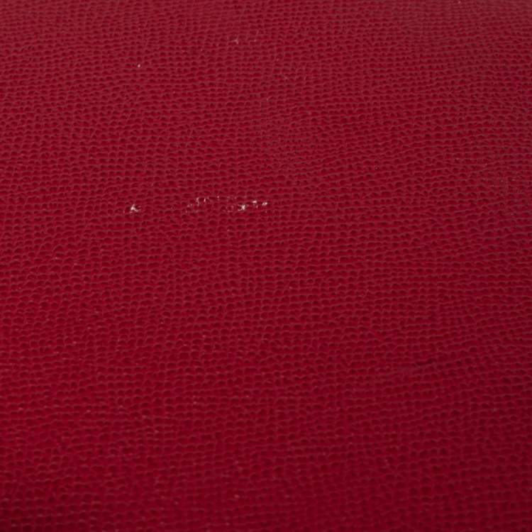 Pre Owned Dolce & Gabbana Red Leather Two Wheeled Cabin Luggage 