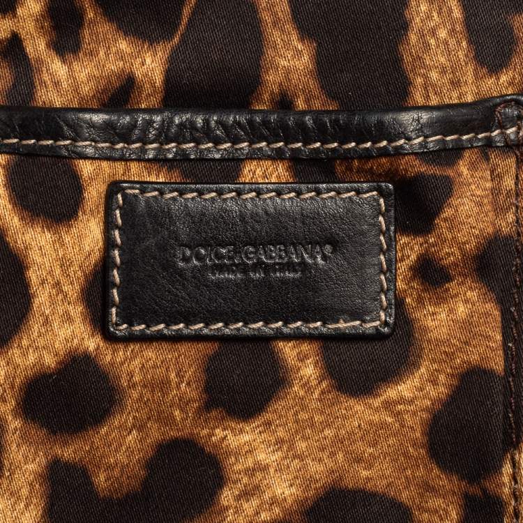 Pre Owned Dolce & Gabbana Black Leather Miss Rouche Satchel
