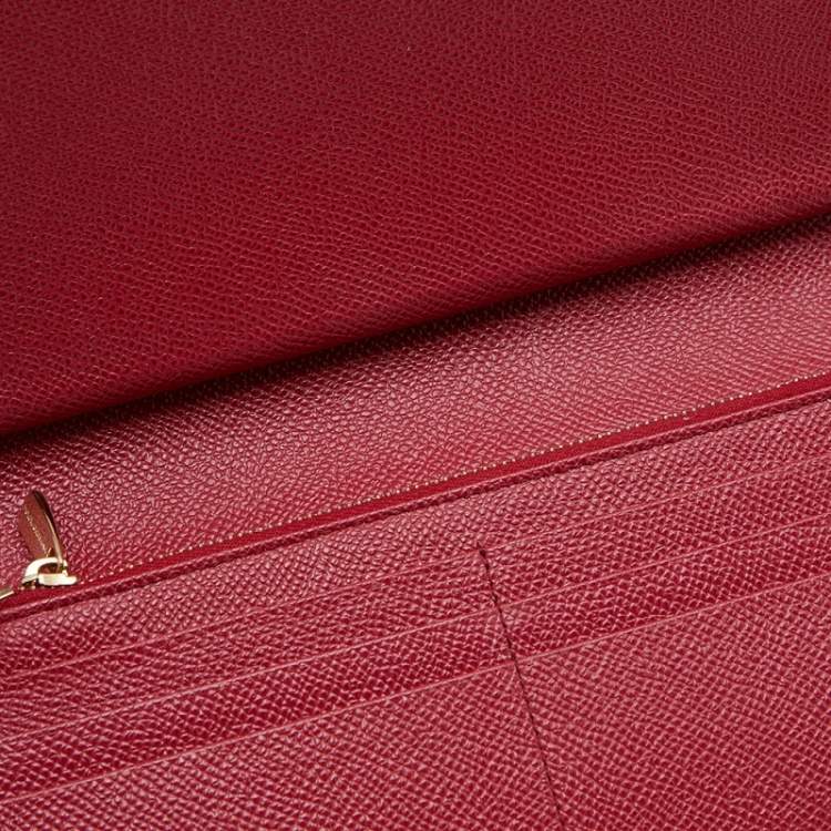 Pre Owned Dolce & Gabbana Red Leather Chain Clutch Bag