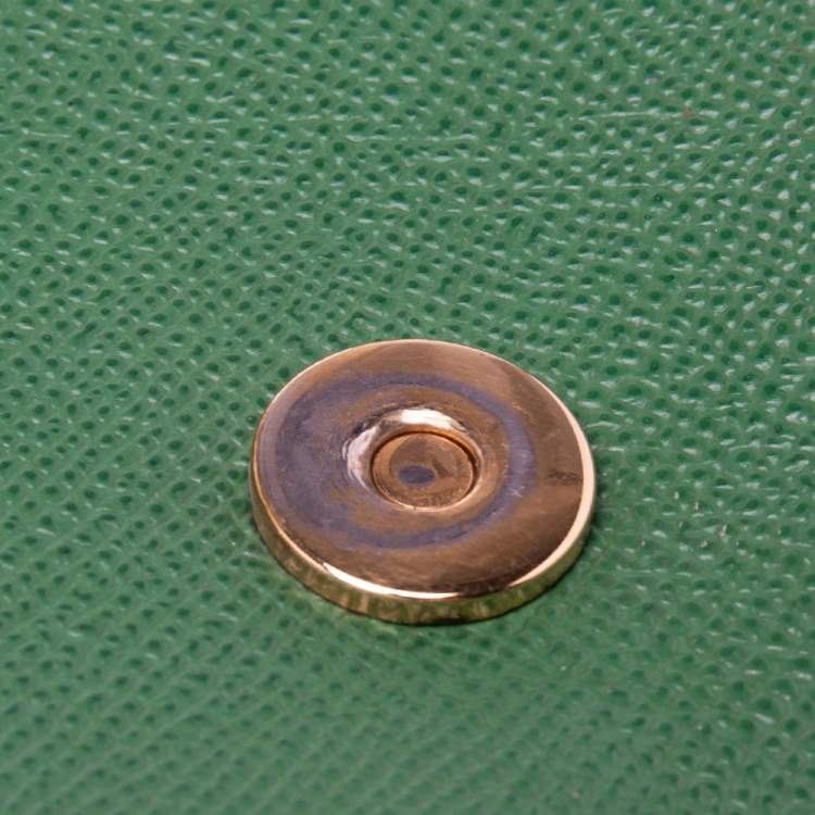 Pre Owned Dolce & Gabbana Green Leather Medium Miss Sicily Top Handle Bag