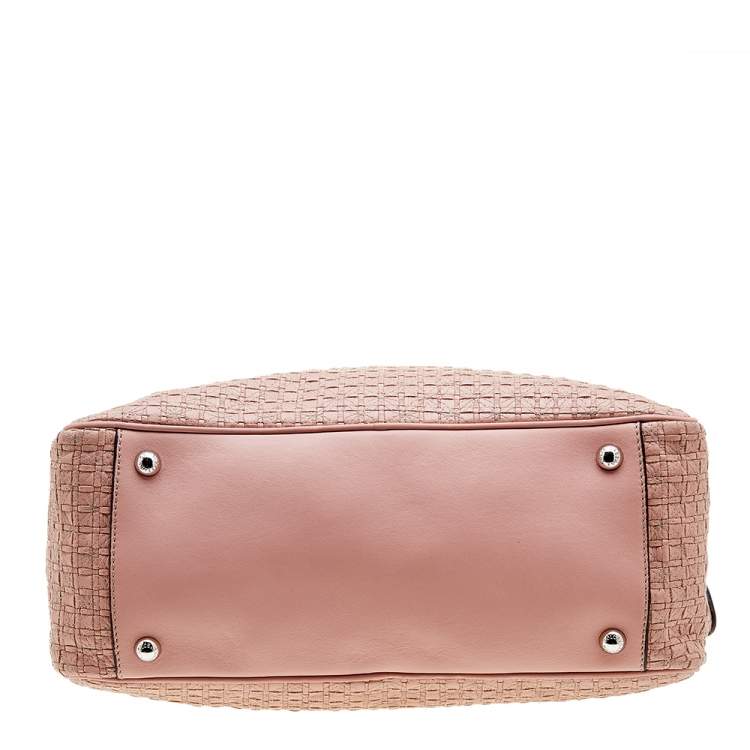 Pre Owned Dolce & Gabbana Pink Leather Miss Biz Satchel