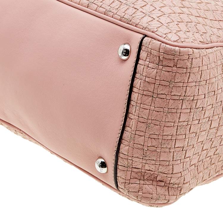 Pre Owned Dolce & Gabbana Pink Leather Miss Biz Satchel