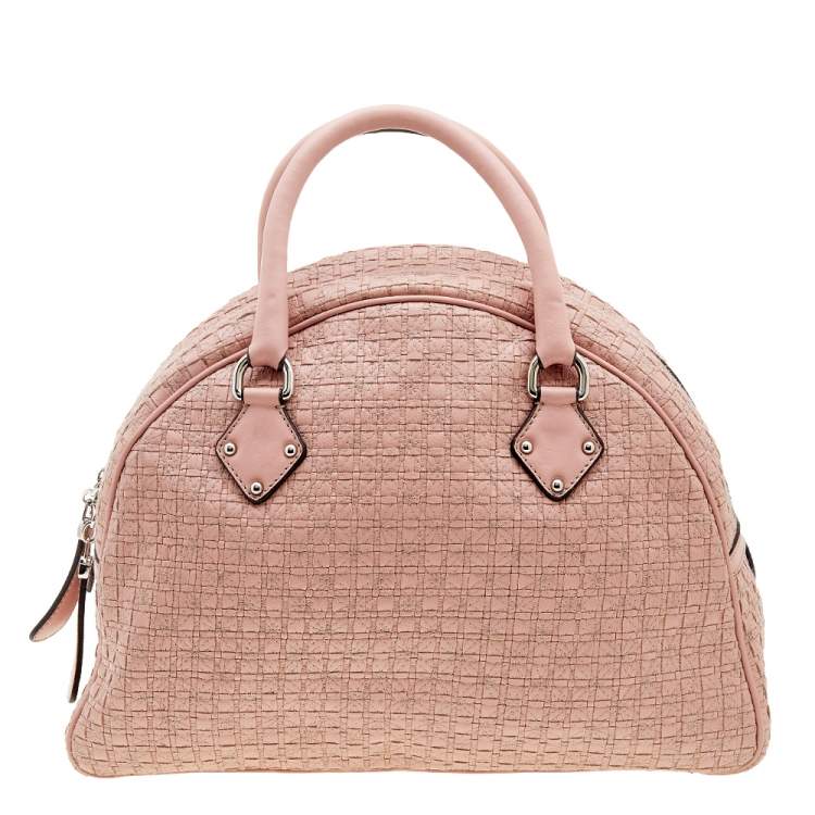 Pre Owned Dolce & Gabbana Pink Leather Miss Biz Satchel