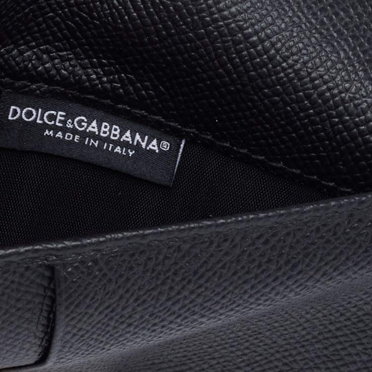 مملوكة مسبقًا Dolce & Gabbana White/Black Polka Dot Leather Miss Sicily Von Wallet on Chain