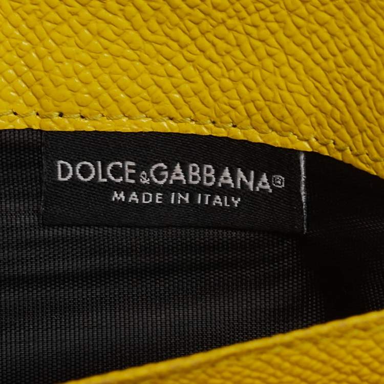 Pre Owned Dolce & Gabbana Multicolor Lemon Print Leather Flap Continental Wallet
