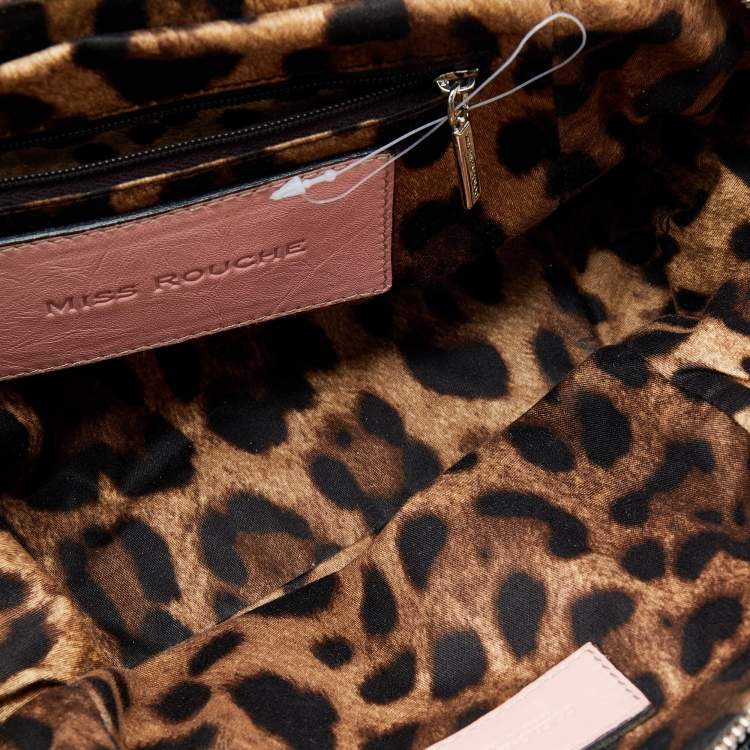 Pre Owned Dolce & Gabbana Pink Leather Miss Rouche Satchel