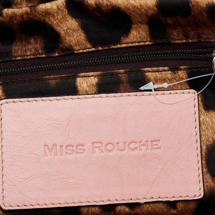 Pre Owned Dolce & Gabbana Pink Leather Miss Rouche Satchel
