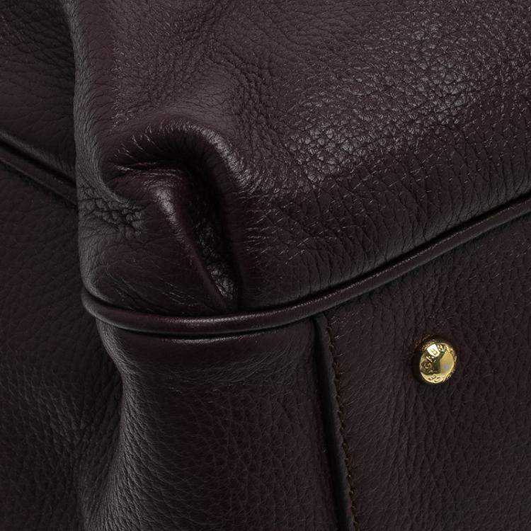 Pre Owned Dolce & Gabbana Choco Brown Leather Key Zipper Top Handle Bag