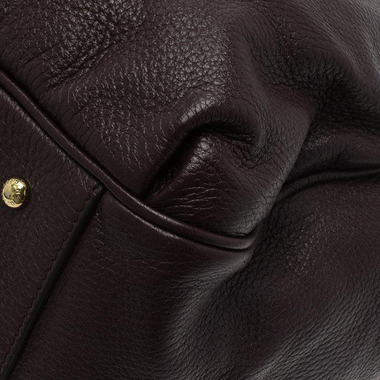 Pre Owned Dolce & Gabbana Choco Brown Leather Key Zipper Top Handle Bag