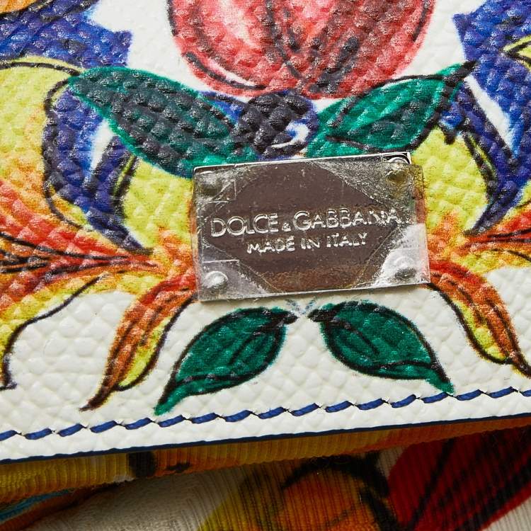 مملوكة مسبقًا Dolce & Gabbana Multicolor Straw And Dauphin Leather Wicker Bag